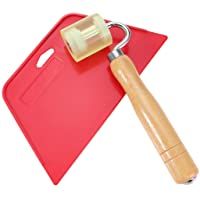 DOITOOL herramienta para alisar papel tapiz con rodillo de costura plana para papel de contacto adhesivo kit de…